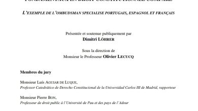 LA PROTECTION NON JURIDICTIONNELLE DES DROIT SFONDAMENTAUX EN DROIT CONSTITUTIONNEL COMPARE